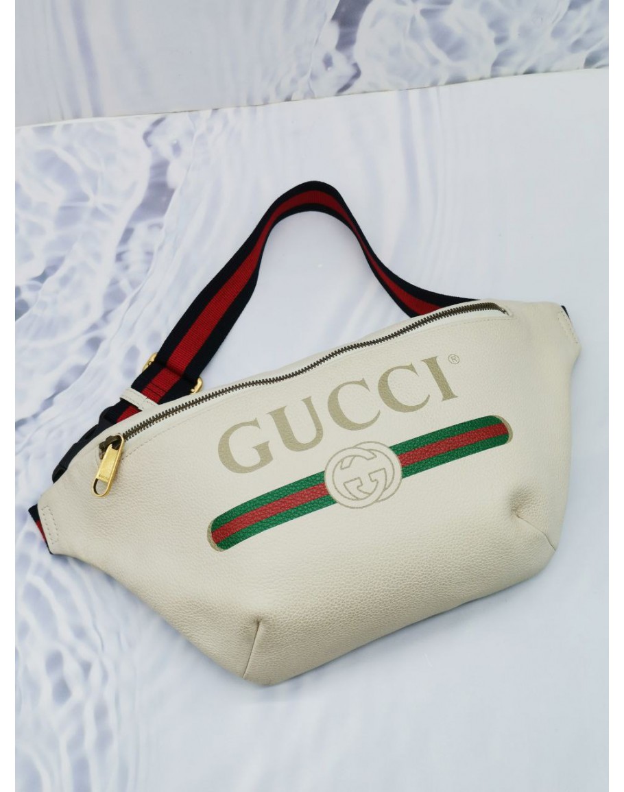 Gucci white belt online bag